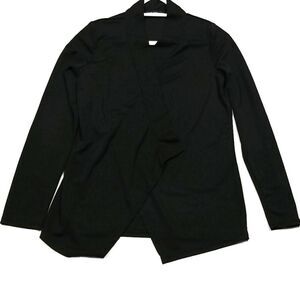 Reitmans Cardigan Women's Size XS Open Front  Long Sleeve Black Soft Office